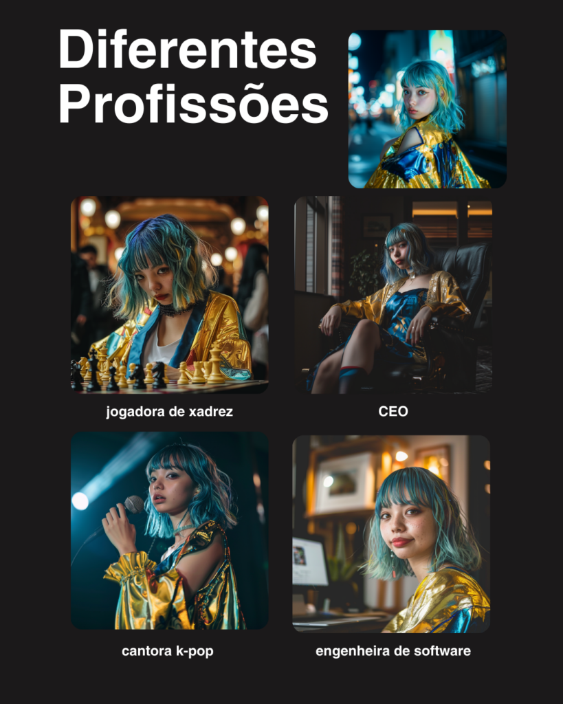 Consistência de Personagens no Midjourney profissões